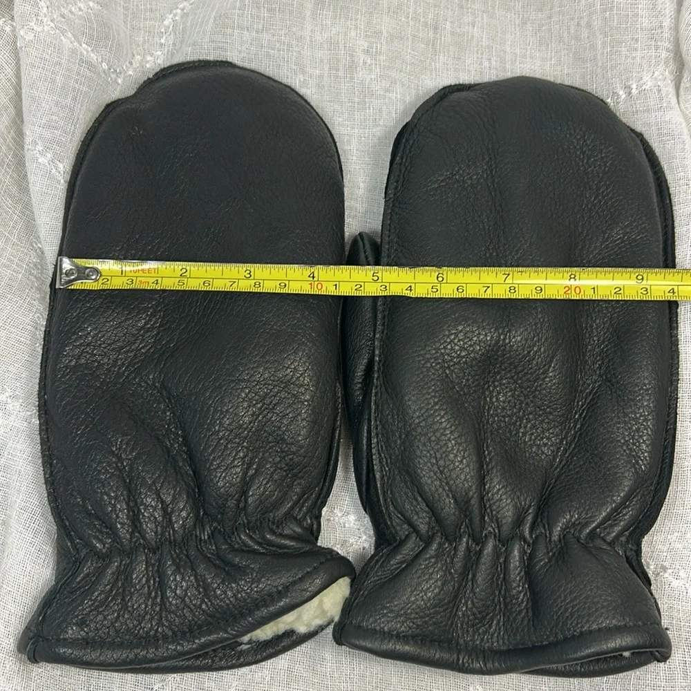 Super Soft buttery glove leather deerskin lined mittens stamped sz XL